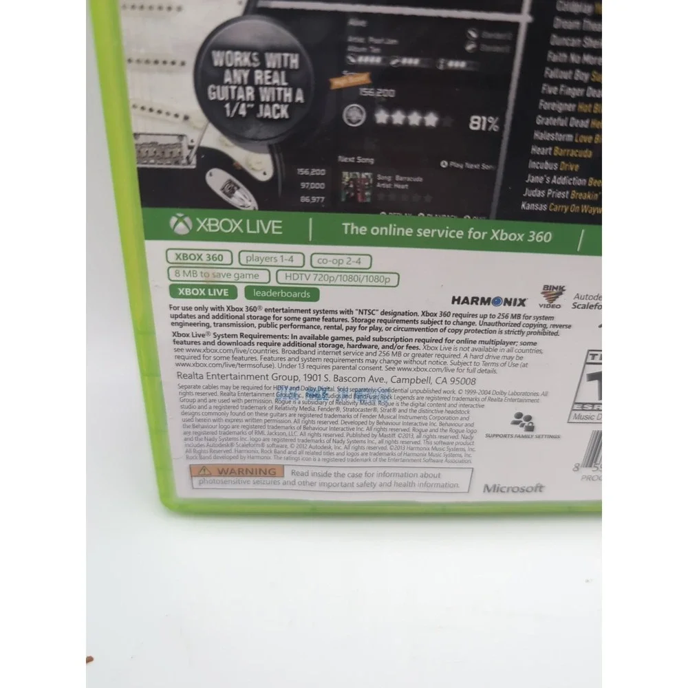 BandFuse: Rock Legends (Microsoft Xbox 360,‎ 2013)